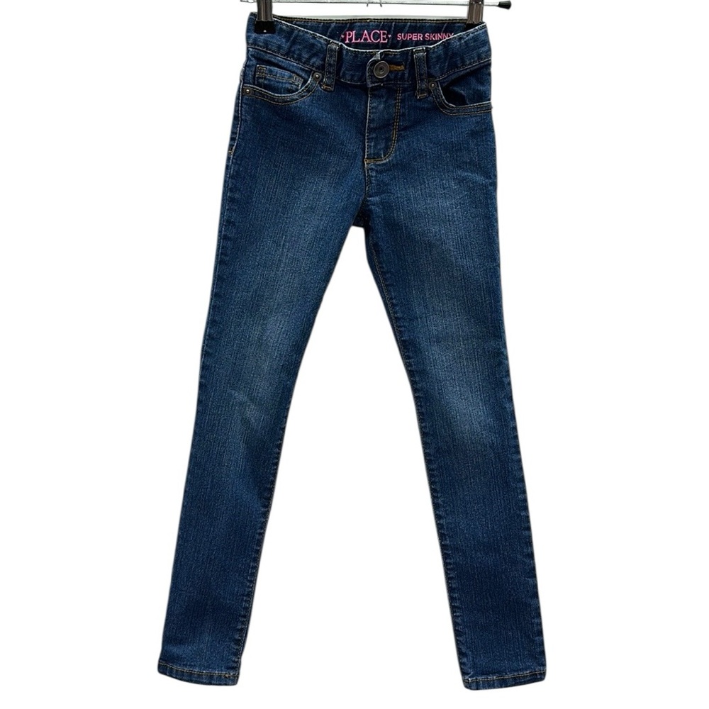 The Childrens Place Denim Super Skinny Stretch Blue Jeans Girls 6X 7S